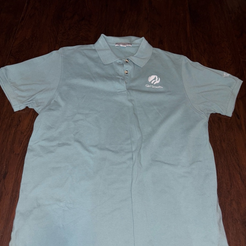 Girl Scout Port Authority Sky Blue Polo Shirt